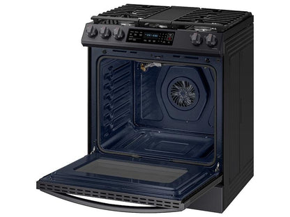 6.0 cu. ft. Smart Slide-in Gas Range with Convection in Black Stainless Steel