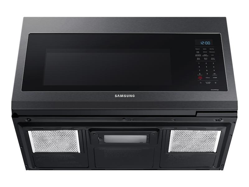 1.7 cu ft. Smart Over-the-Range Microwave with Convection & Slim Fry™ in Black Stainless Steel