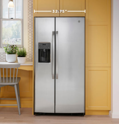 GSS23GYPFS GE 23.0 Cu. Ft. Side-By-Side Refrigerator