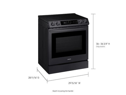 Samsung NE63T8711SG 6.3 cu ft. Smart Slide-in Electric Range with Smart Dial & Air Fry in Black Stainless Steel