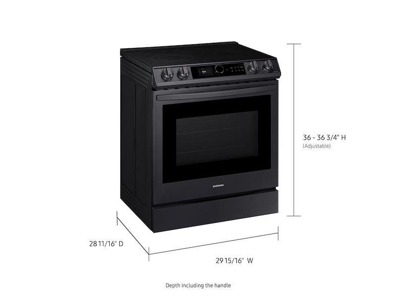 Samsung NE63T8711SG 6.3 cu ft. Smart Slide-in Electric Range with Smart Dial & Air Fry in Black Stainless Steel