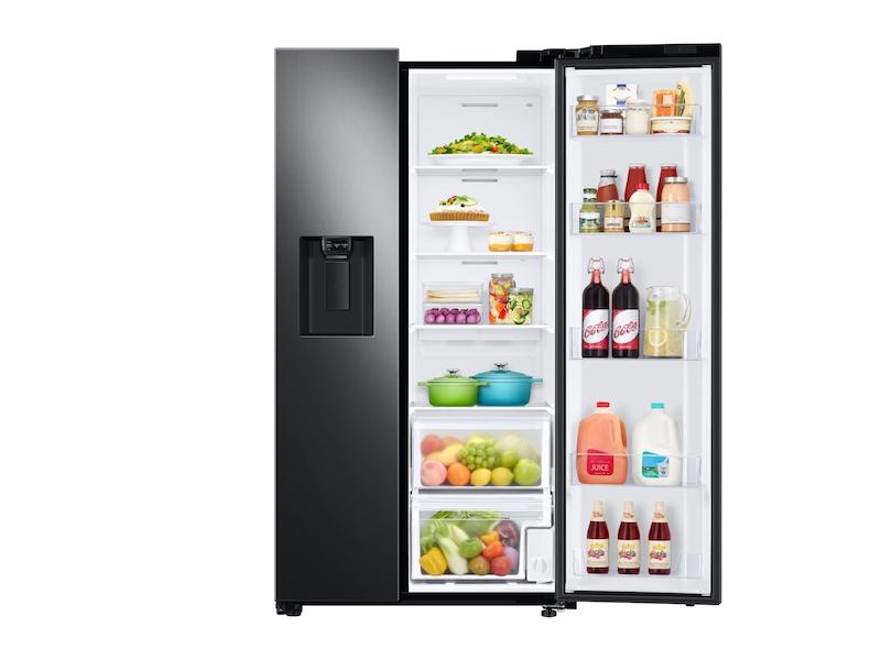 22 cu. ft. Counter Depth Side-by-Side Refrigerator in Black Stainless Steel