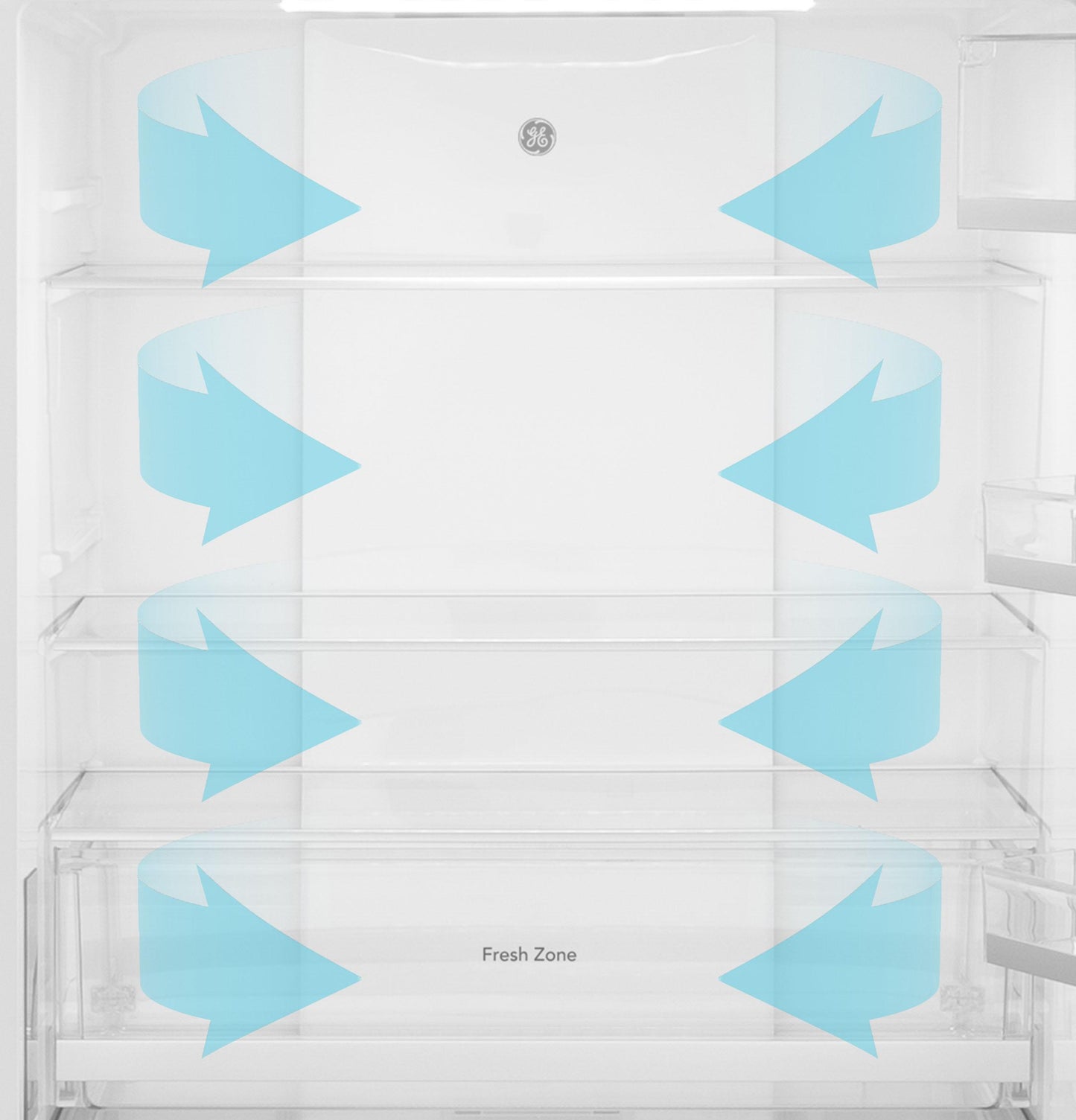 GBE17HYRFS GE® ENERGY STAR® 17.7 Cu. Ft. Counter-Depth Bottom-Freezer Refrigerator