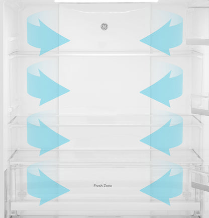 GBE17HYRFS GE® ENERGY STAR® 17.7 Cu. Ft. Counter-Depth Bottom-Freezer Refrigerator