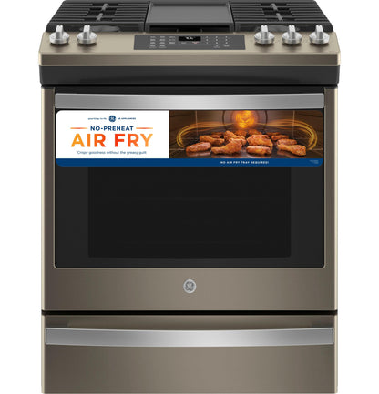 JGS760EPES GE® 30" Slide-In Front-Control Convection Gas Range with No Preheat Air Fry