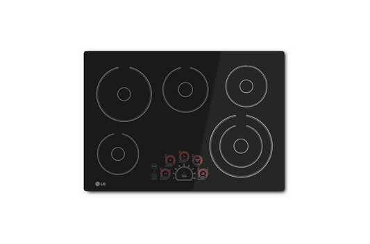 Lg LCE3010SB 30 Inch Electric Cooktop with 5 Burners - Black Ceramic