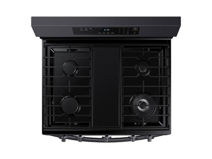Samsung NX60A6311SG 6.0 cu. ft. Smart Freestanding Gas Range with 18K BTU Dual Power Burner & Self Clean in Black Stainless Steel