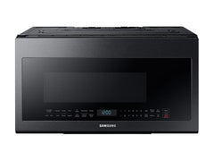 SAMSUNG 2.1 cu. ft. Over-the-Range Microwave with Sensor Cooking in Fingerprint Resistant Black Stainless Steel