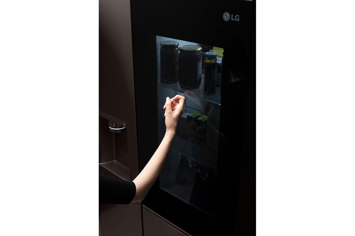 Lg LRSOC2306D 23 cu. Ft. Side-By-Side Counter-Depth InstaView® Refrigerator with Craft Ice™
