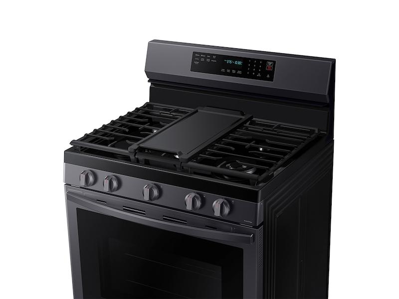 Samsung NX60A6711SG 6.0 cu. ft. Smart Freestanding Gas Range with No-Preheat Air Fry and Convection+ in Black Stainless Steel