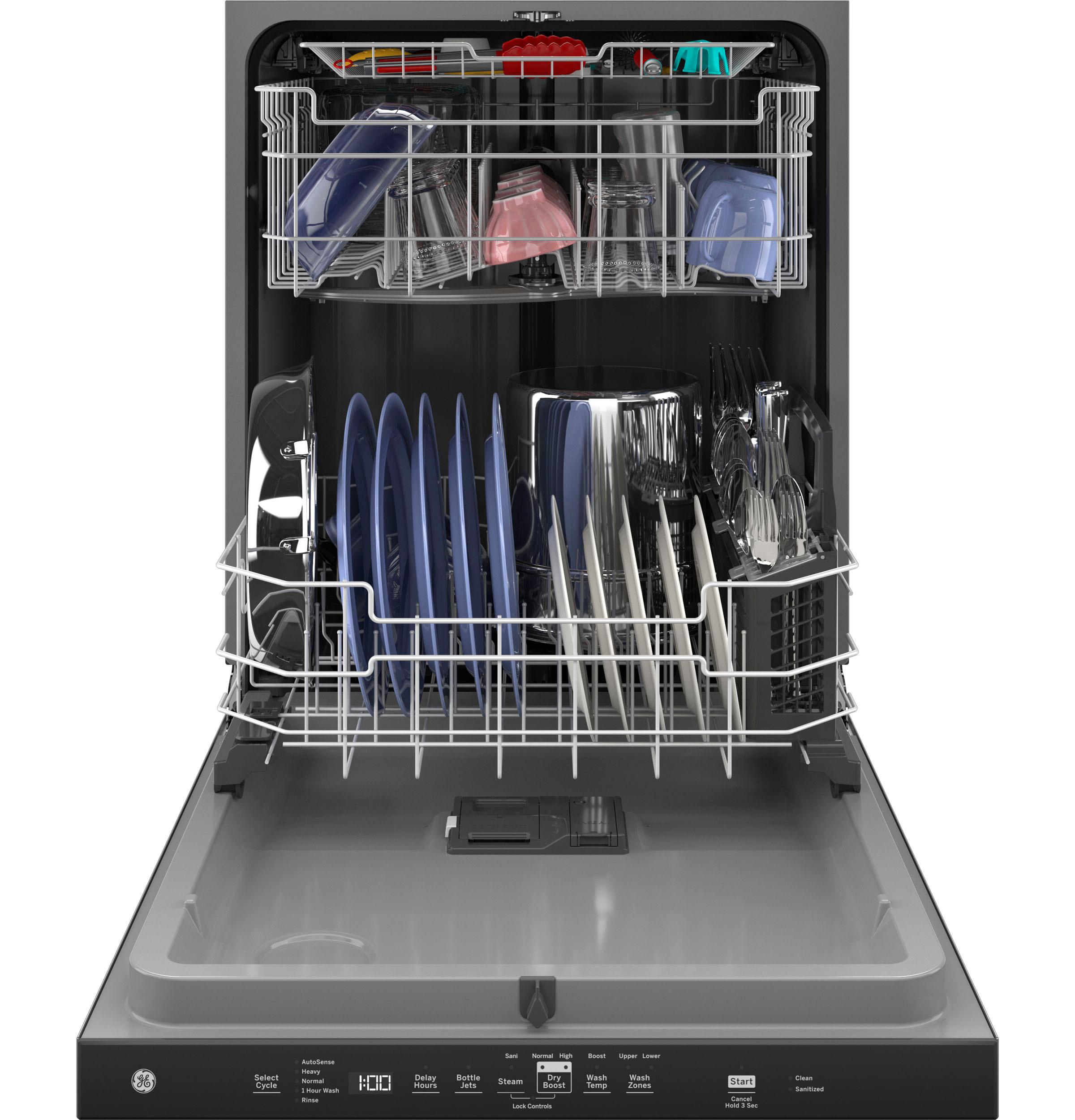 GE® ENERGY STAR® Top Control with Plastic Interior Dishwasher with Sanitize Cycle