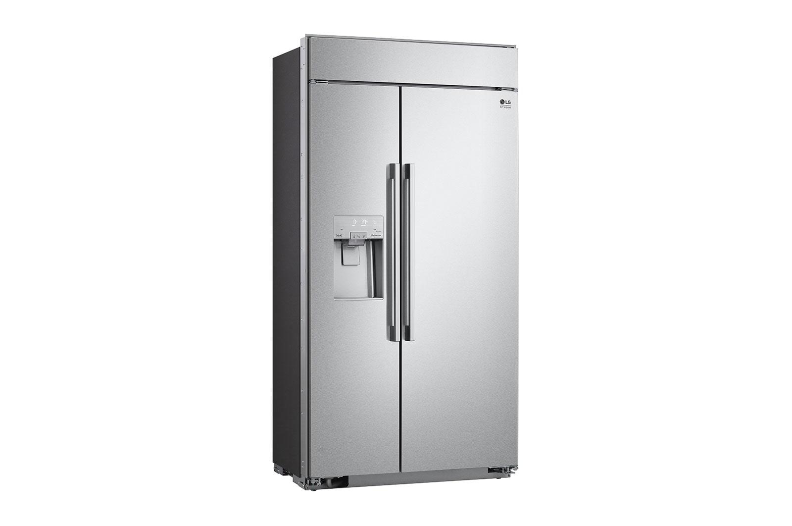 LG STUDIO 26 cu. ft. Smart Side-by-Side Built-In Refrigerator with Ice