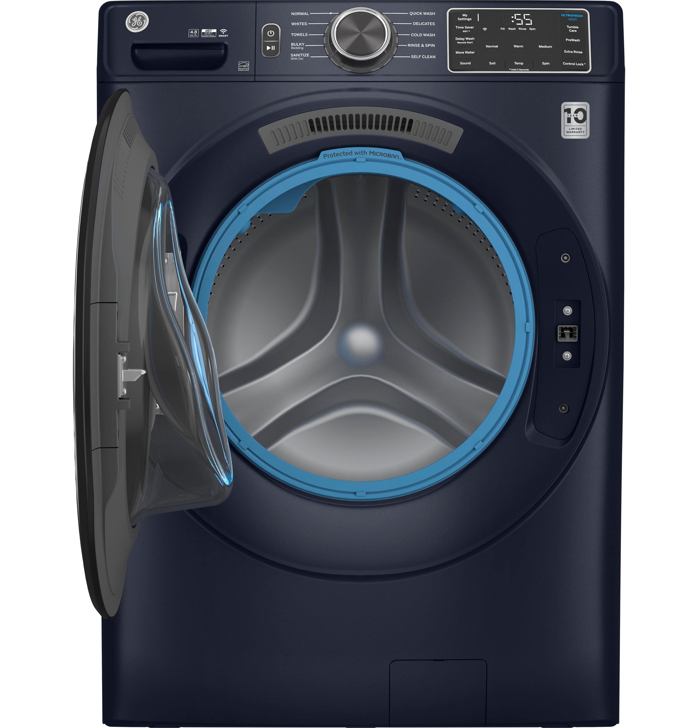 GE® ENERGY STAR® 4.8 cu. ft. Capacity Smart Front Load Washer with UltraFresh Vent System with OdorBlock™ and Sanitize w/Oxi