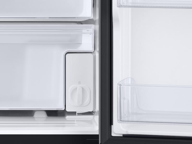 Samsung 27.3 cu. ft. Smart Side-by-Side Refrigerator with Family Hub™ in Black Stainless Steel
