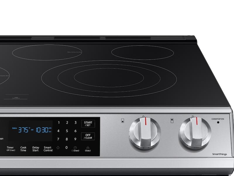 Samsung 6.3 cu. ft. Smart Slide-in Electric Range with Air Fry in Stainless Steel
