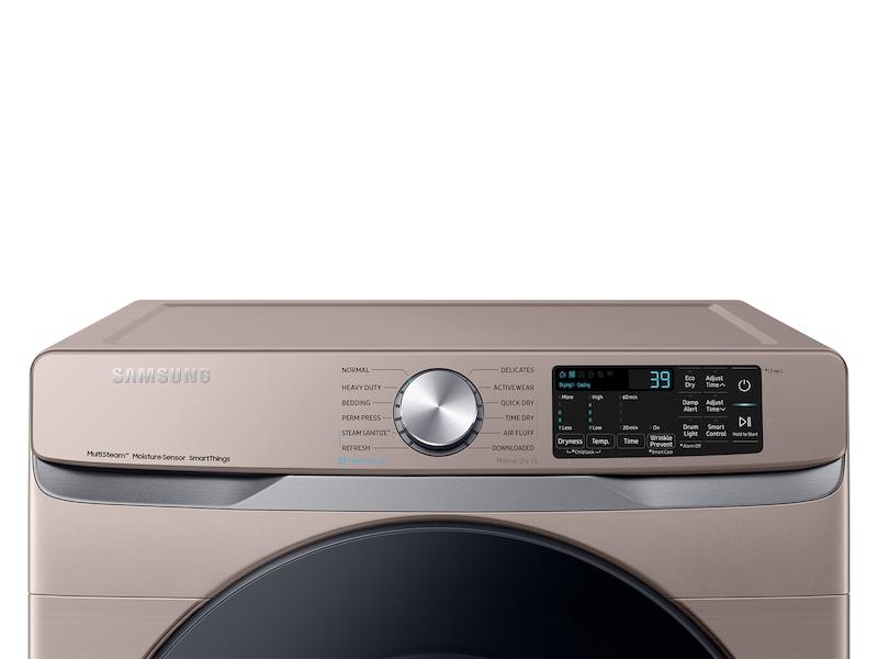 Samsung 7.5 cu. ft. Smart Electric Dryer with Steam Sanitize  in Champagne