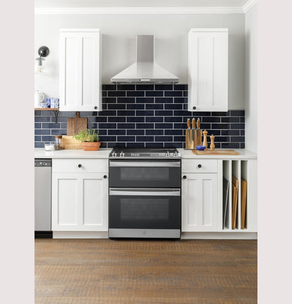 JSS86SPSS GE 30" Slide-In Electric Convection Double Oven Range
