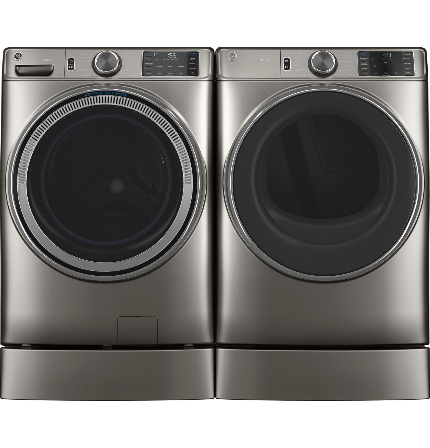 GE® 7.8 cu. ft. Capacity Smart Front Load Electric Dryer with Steam and Sanitize Cycle