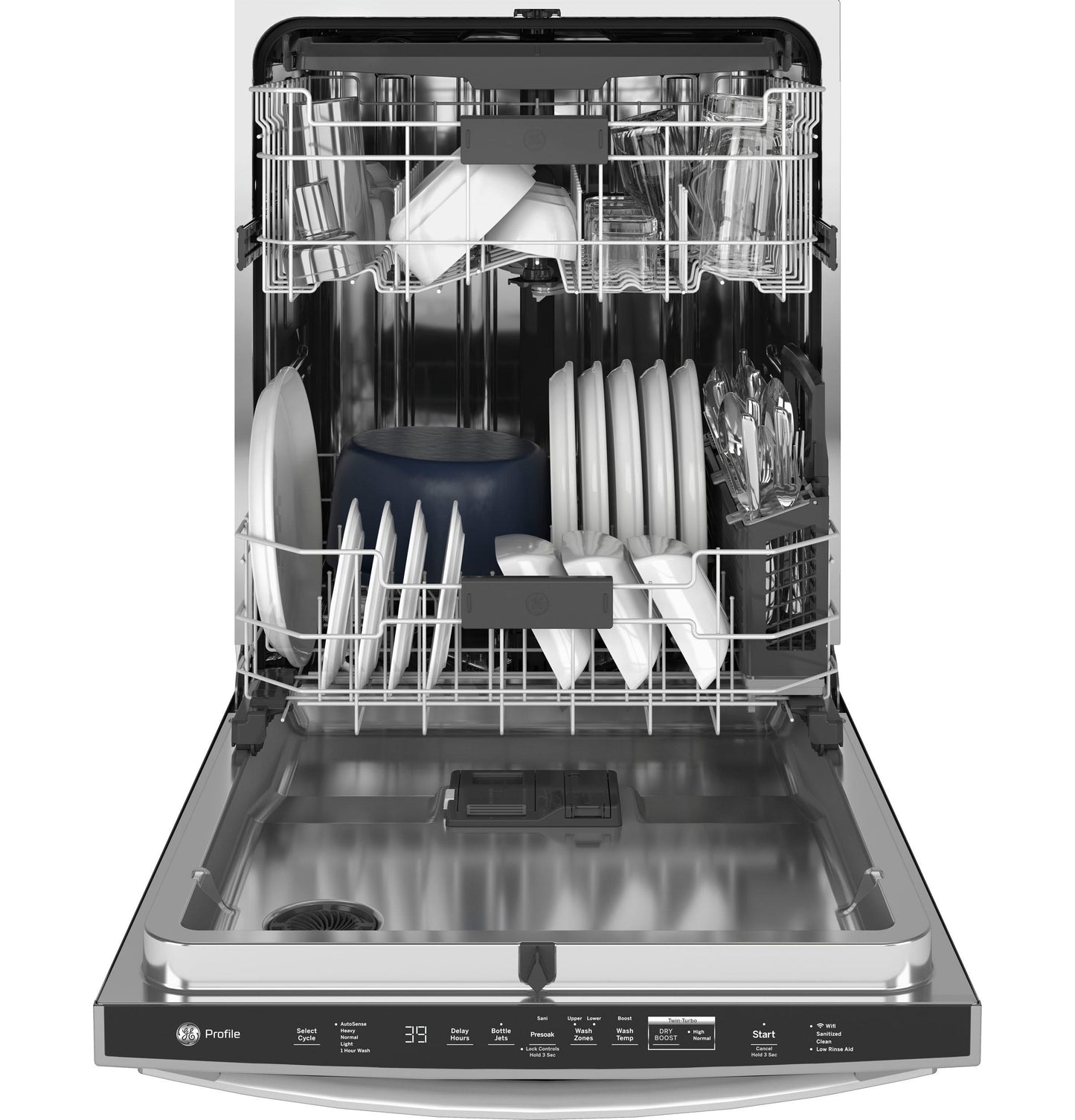 GE Profile™ ENERGY STAR® Fingerprint Resistant Top Control with Stainless Steel Interior Dishwasher with Sanitize Cycle