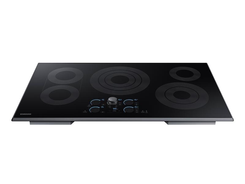 Samsung 36" Smart Electric Cooktop with Sync Elements in Black Stainless Steel