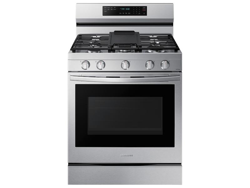 Samsung NX60A6111SS 6.0 Cu. ft. Smart Freestanding GAS Range with Integrated Griddle in Stainless Steel