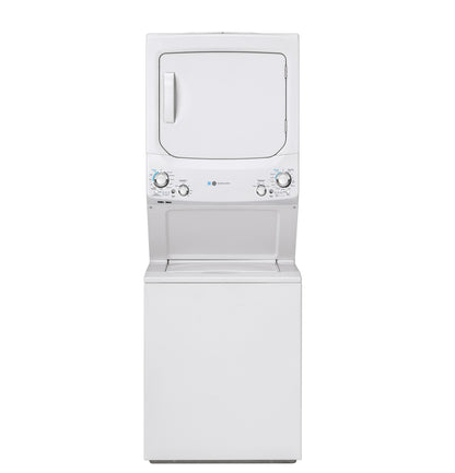 GUD27GESNWW GE Unitized Spacemaker® ENERGY STAR® 3.9 cu. ft. Capacity Washer with Stainless Steel Basket and 5.9 cu. ft. Capacity Gas Dryer