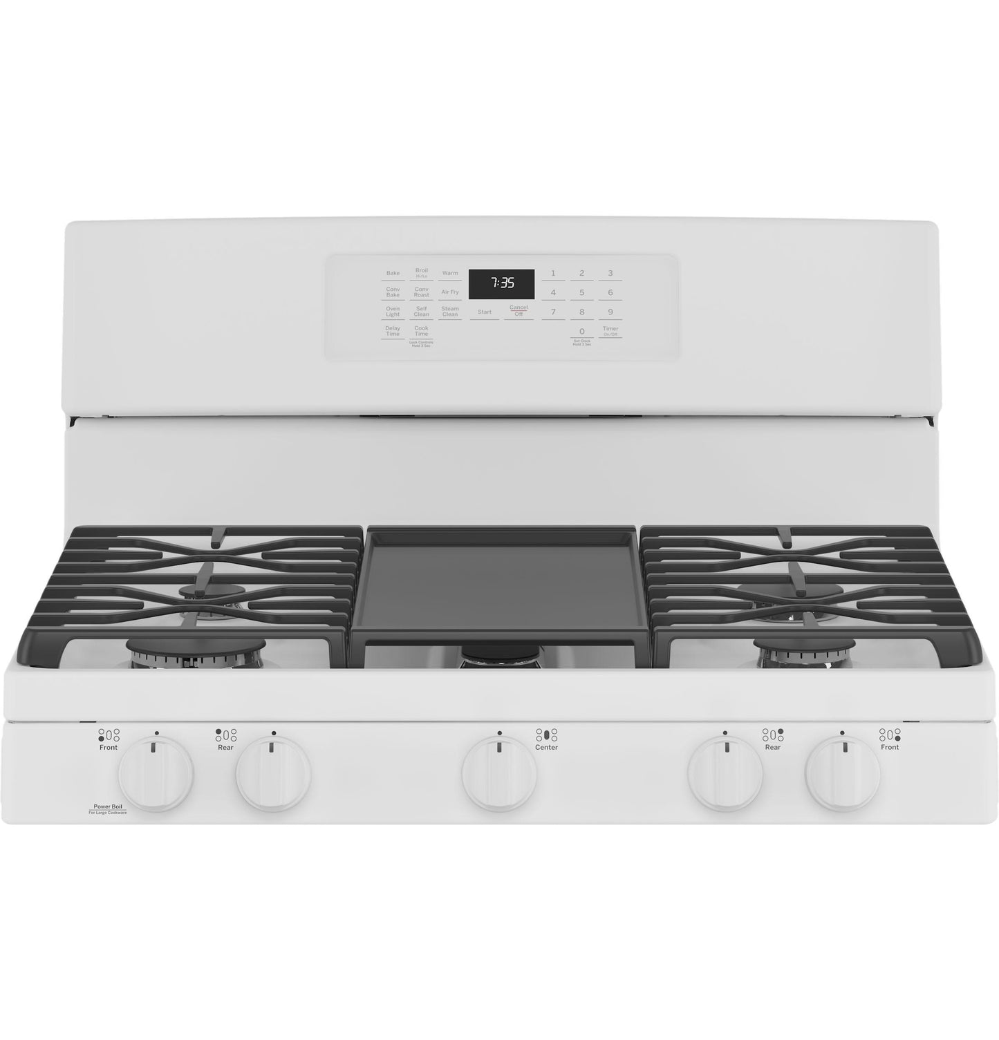 JGB735DPWW GE® 30" Free-Standing Gas Convection Range with No Preheat Air Fry