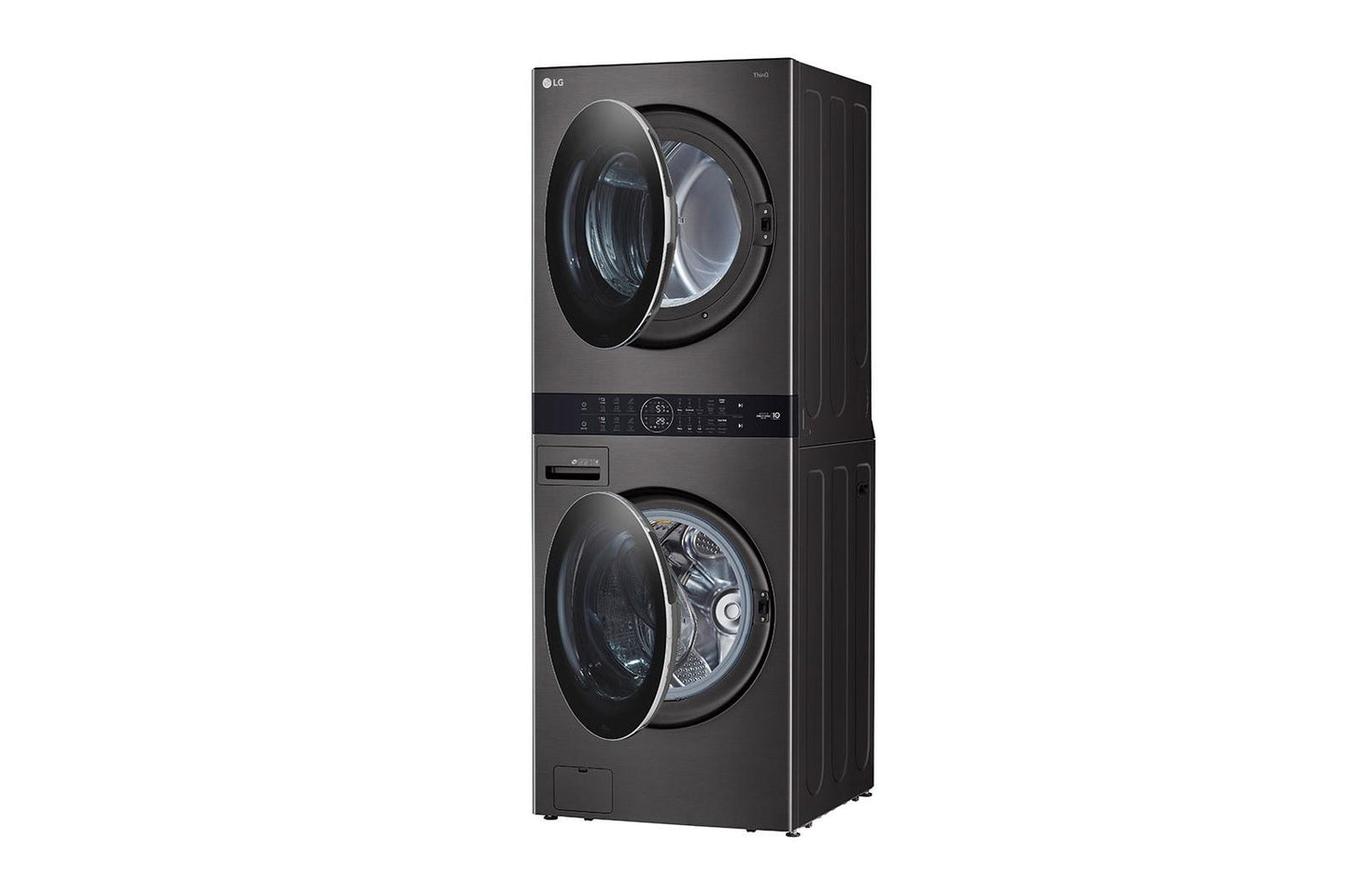 WKEX200HBA LG WashTower™ 4.5 cu. ft. Washer and 7.4 cu. ft. Electric Dryer - Black Steel