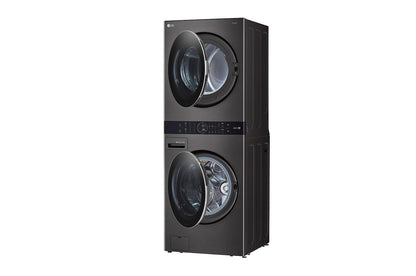 WKEX200HBA LG WashTower™ 4.5 cu. ft. Washer and 7.4 cu. ft. Electric Dryer - Black Steel