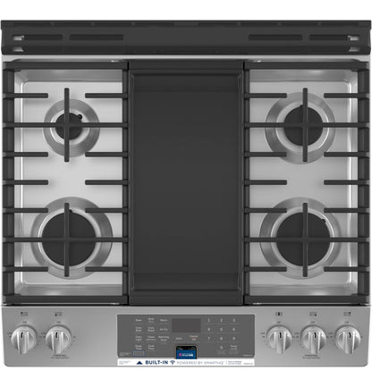 JGS760SPSS GE® 30" Slide-In Front-Control Convection Gas Range with No Preheat Air Fry