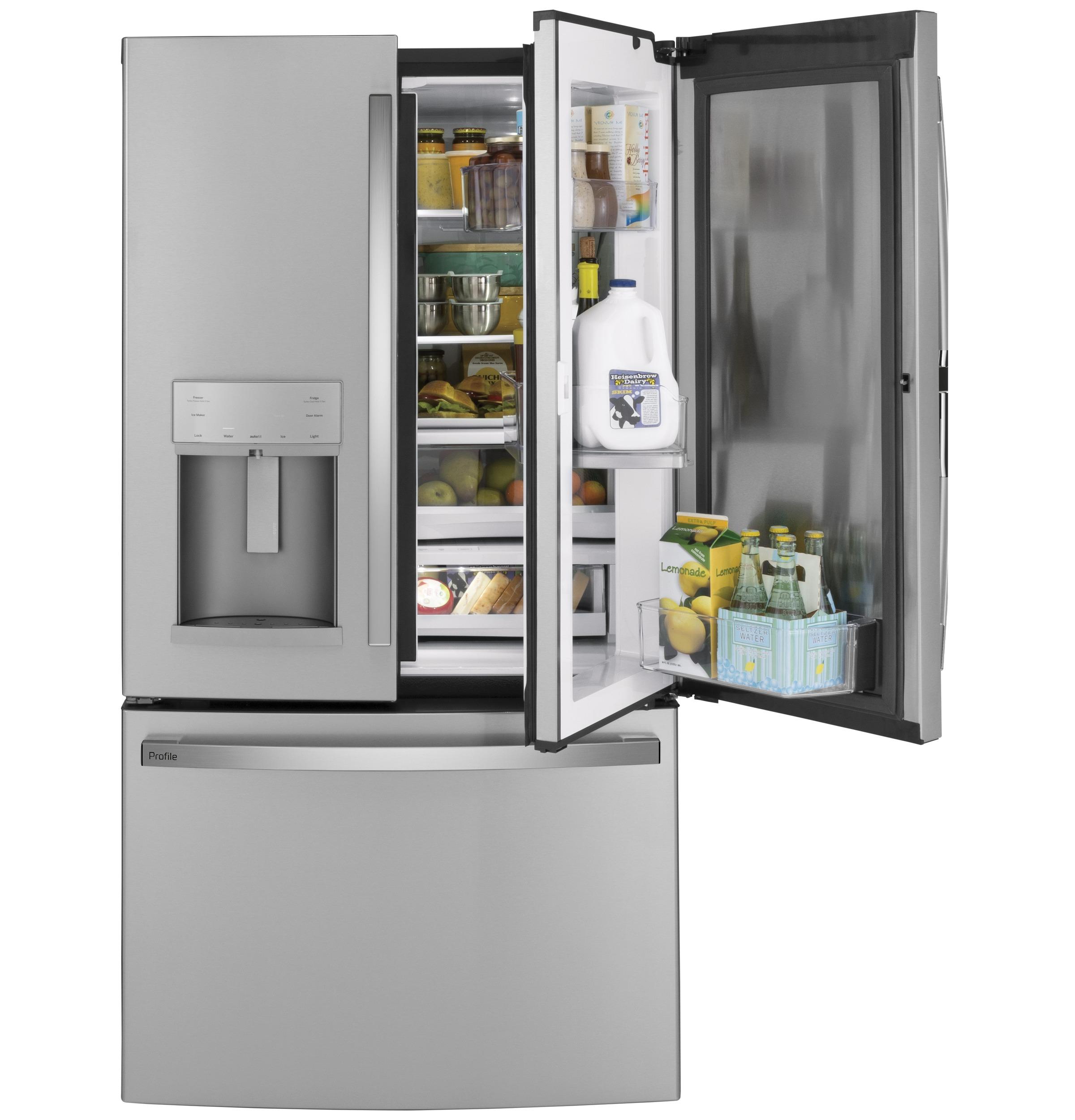 PFD28KYNFS GE Profile™ 27.7 Cu. Ft. Fingerprint Resistant French-Door Refrigerator with Door In Door and Hands-Free AutoFill