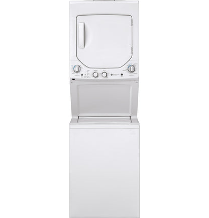 GUD24GSSMWW GE Unitized Spacemaker® 2.3 cu. ft. Capacity Washer with Stainless Steel Basket and 4.4 cu. ft. Capacity Gas Dryer