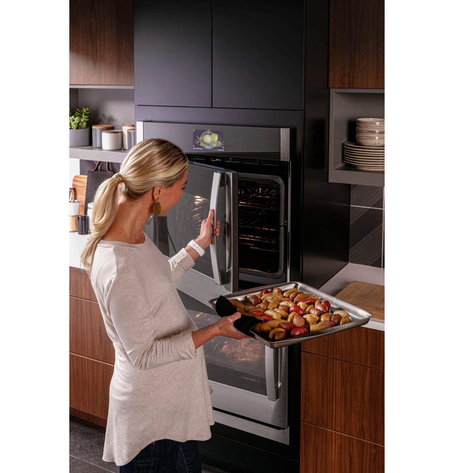 PTD700RSNSS GE Profile™ 30" Smart Built-In Convection Double Wall Oven with Right-Hand Side-Swing Doors