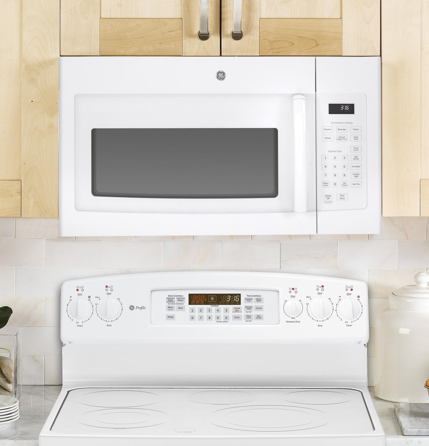 JVM3160DFWW GE® 1.6 Cu. Ft. Over-the-Range Microwave Oven