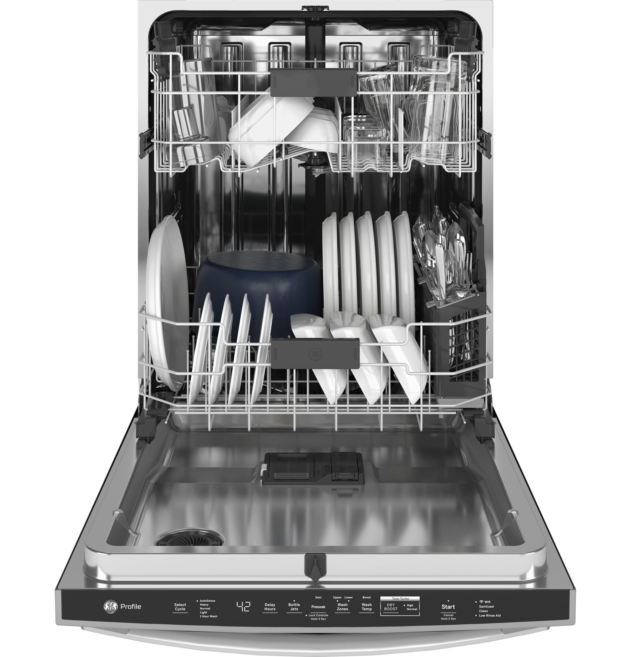 GE Profile™ ENERGY STAR® Fingerprint Resistant Top Control with Stainless Steel Interior Dishwasher with Sanitize Cycle