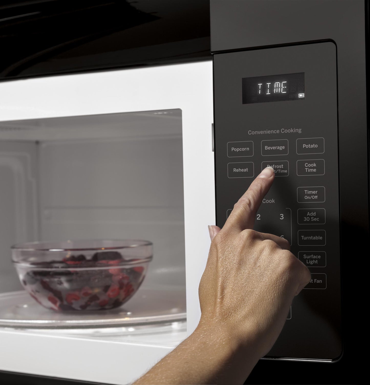 JVM3160DFBB GE® 1.6 Cu. Ft. Over-the-Range Microwave Oven
