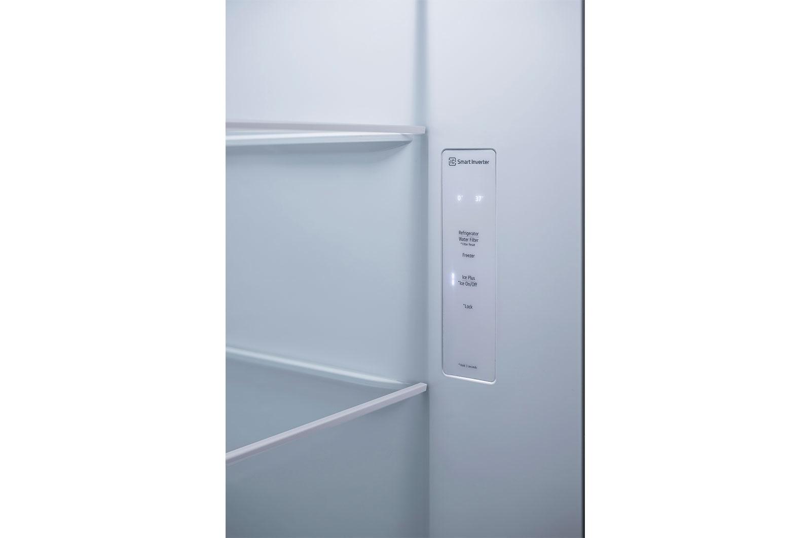Lg 23 cu. ft. Side-by-Side Counter-Depth Refrigerator with Smooth Touch Dispenser