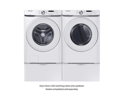 Samsung DVE45T6000W 7.5 cu. ft. Electric Dryer with Sensor Dry in White