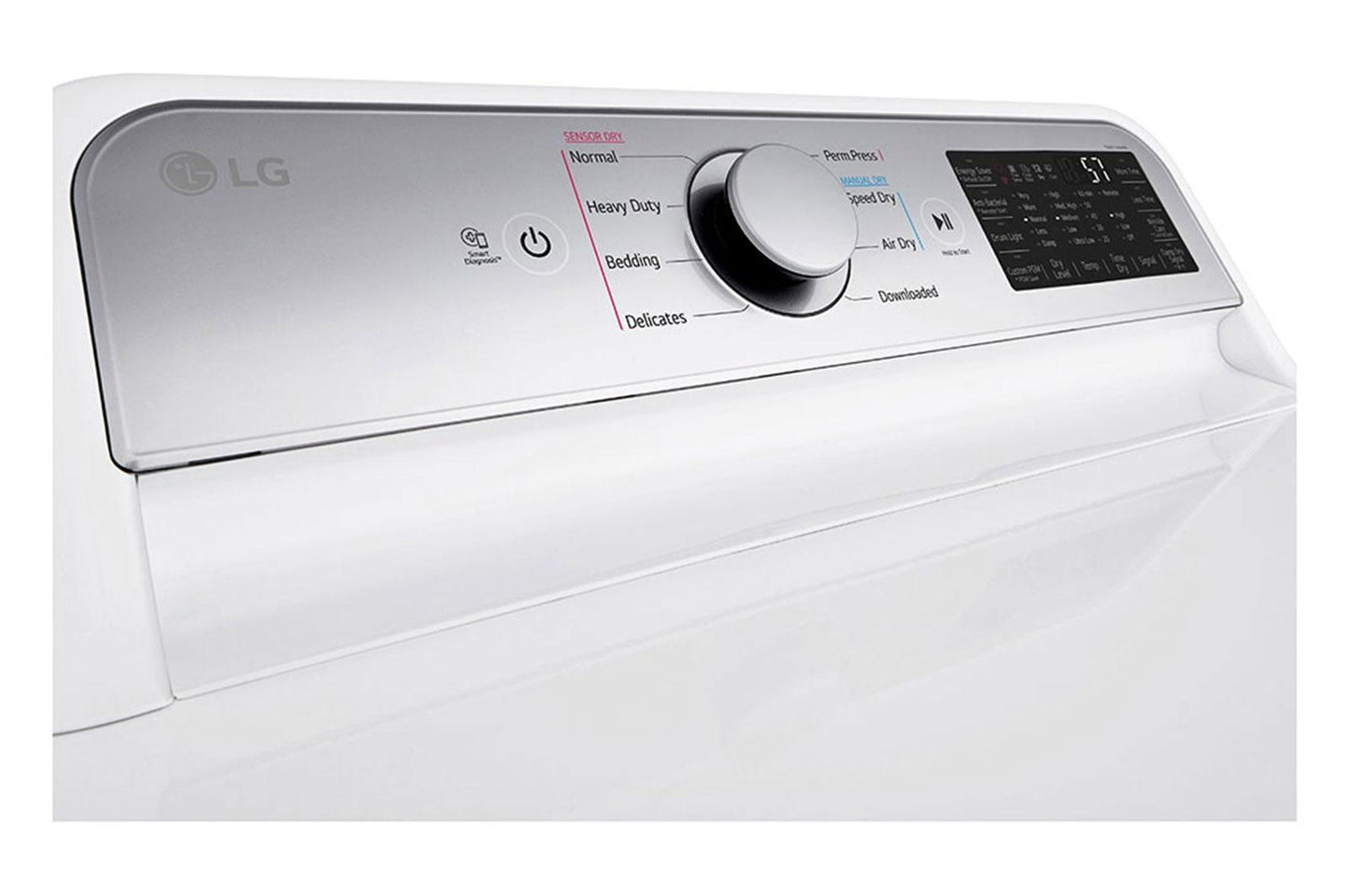 Lg 7.3 cu. ft. Ultra Large Capacity Smart wi-fi Enabled Rear Control Electric Dryer with EasyLoad™ Door