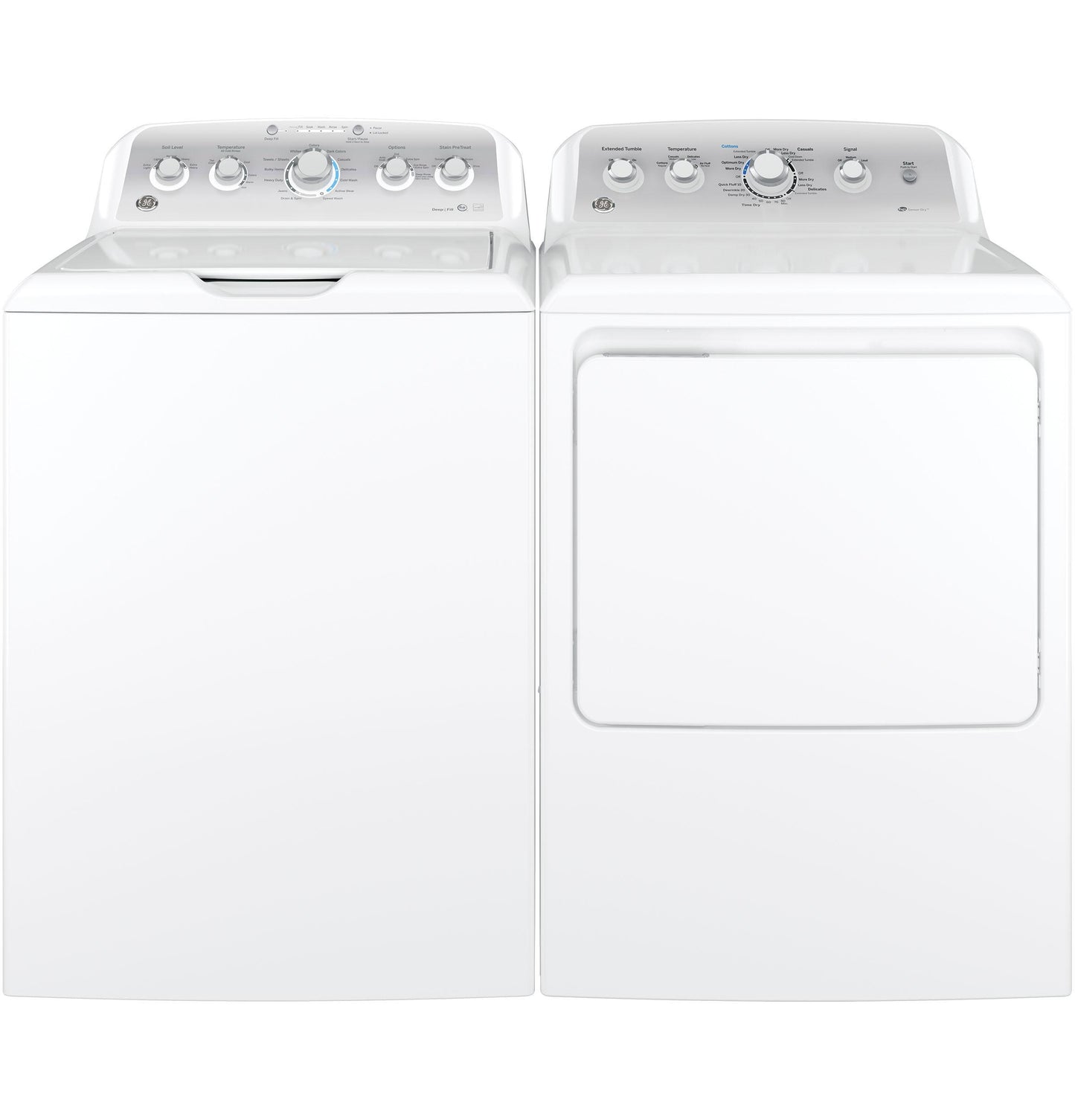 GTD45EASJWS GE® 7.2 cu. ft. Capacity aluminized alloy drum Electric Dryer with Sensor Dry