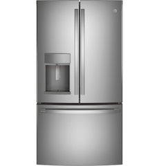 PYD22KYNFS GE Profile™ Series 22.1 Cu. Ft. Counter-Depth Fingerprint Resistant French-Door Refrigerator with Door In Door and Hands-Free AutoFill