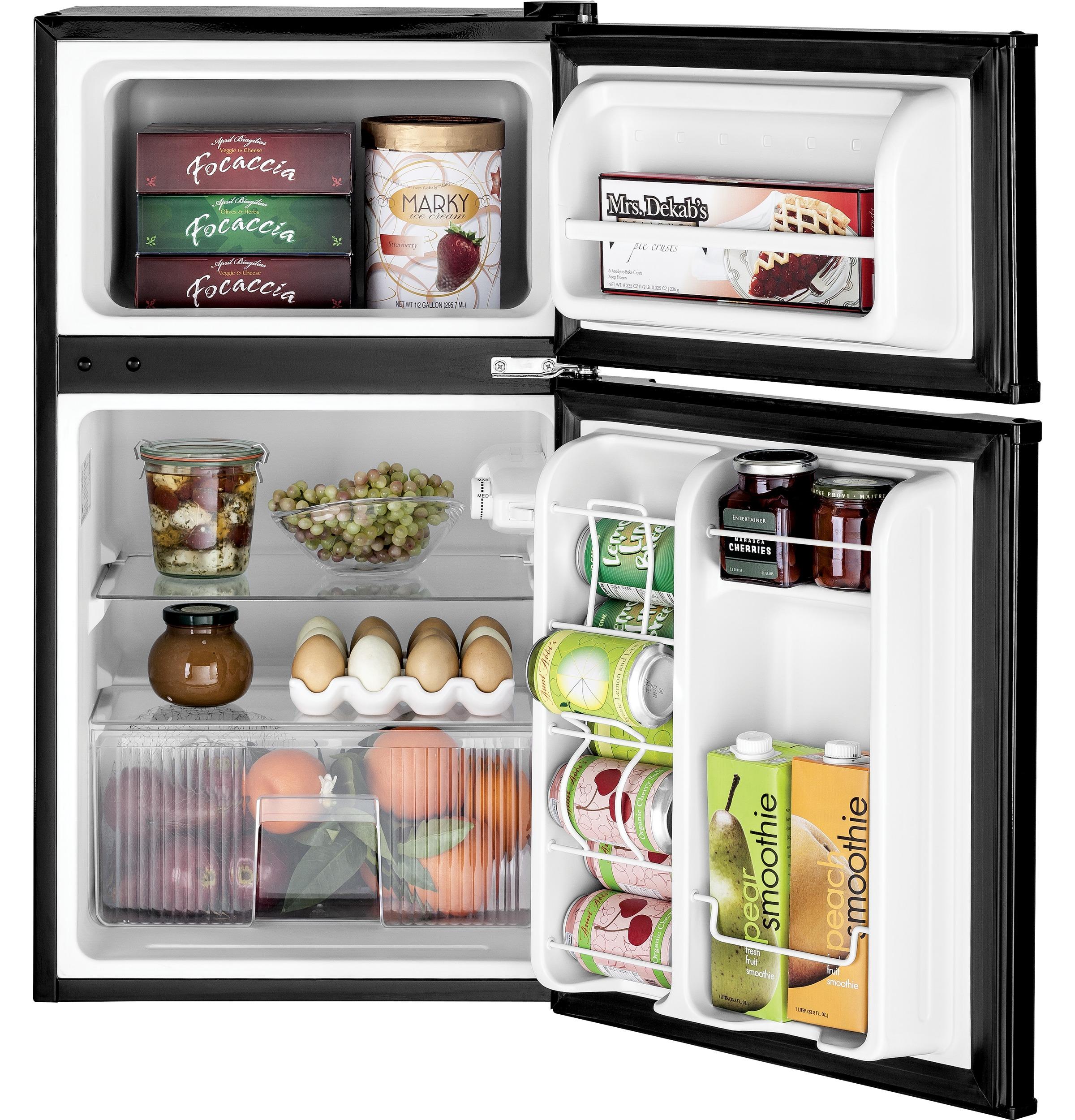 GDE03GGKBB GE® ENERGY STAR® Double-Door Compact Refrigerator