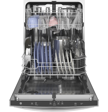GE® Top Control with Stainless Steel Interior Dishwasher with Sanitize Cycle & Dry Boost with Fan Assist
