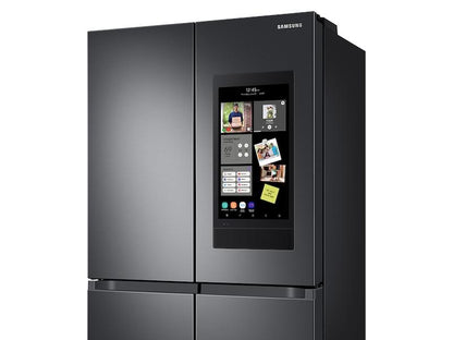 Samsung 23 cu. ft. Smart Counter Depth 4-Door Flex™ refrigerator with Family Hub™ and Beverage Center in Black Stainless Steel