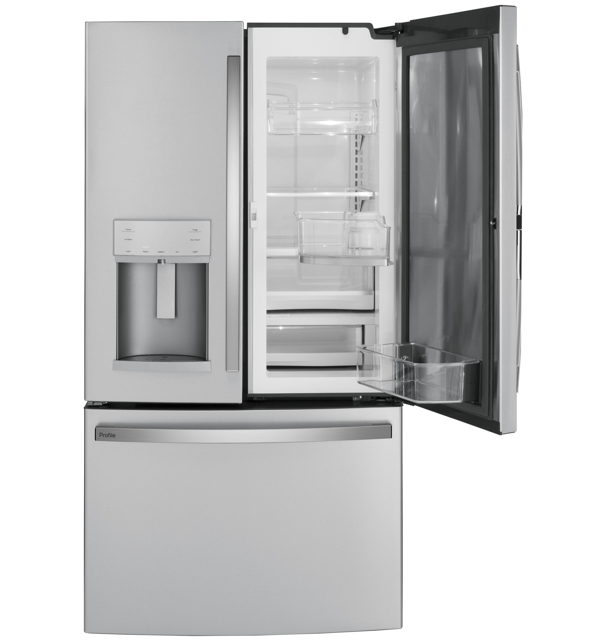 PFD28KYNFS GE Profile™ Series 27.7 Cu. Ft. Fingerprint Resistant French-Door Refrigerator with Door In Door and Hands-Free AutoFill