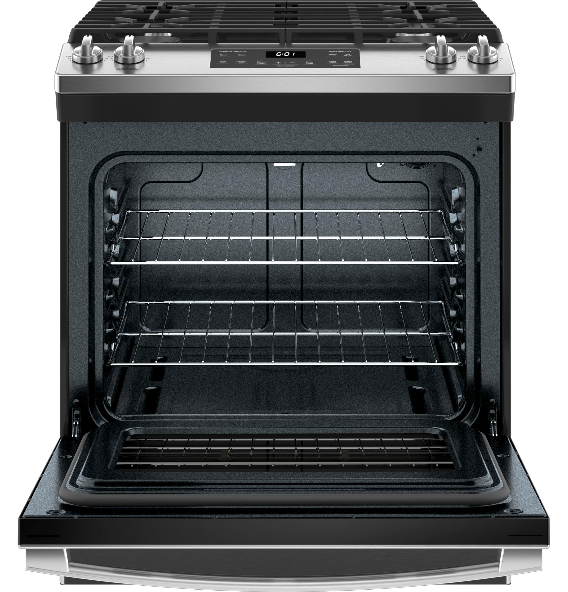 GE® 30" Slide-In Front Control Gas Range