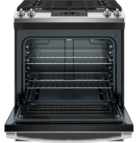 GE® 30" Slide-In Front Control Gas Range