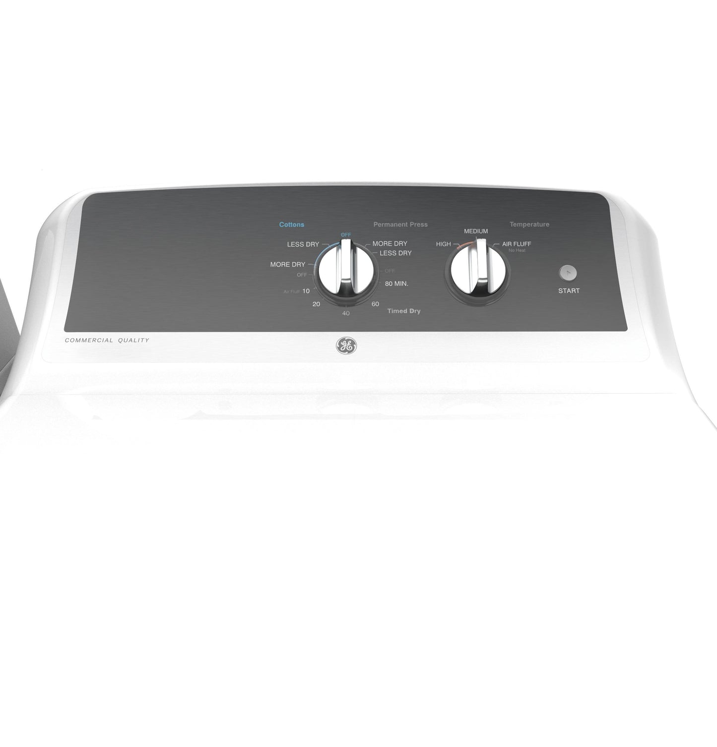 GTX52EASPWB GE 6.2 cu. ft. Capacity Electric Dryer with Up To 120 ft. Venting and 5-yr Limited Warranty