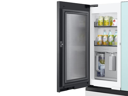 Samsung RF23BB86004MAA Bespoke 4-Door French Door Refrigerator (23 cu. ft.) with Beverage Center™ in Morning Blue Glass Top Panels and White Glass Middle and Bottom Panels