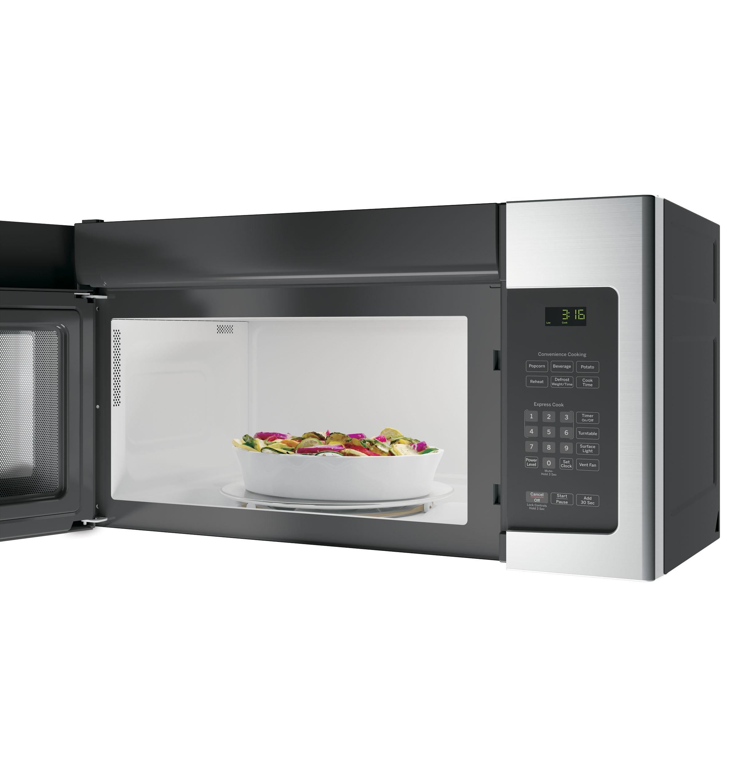 GE® 1.6 Cu. Ft. Over-the-Range Microwave Oven with Recirculating Venting